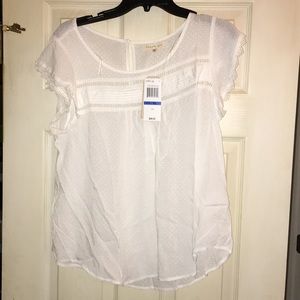 NWT, Copper Key White Shear Top, XL